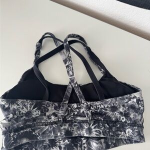 Floral Black and Gray Women' Lululemon sports bra